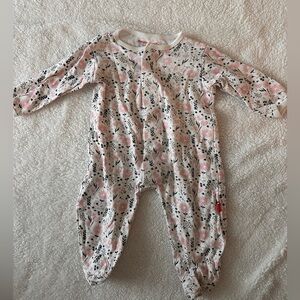 Magnetic Me Pink and Black Floral Baby Onesie